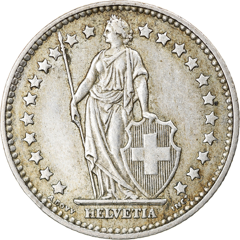 Coin, Switzerland, Franc, 1958, Bern, EF(40-45), Silver, KM:24