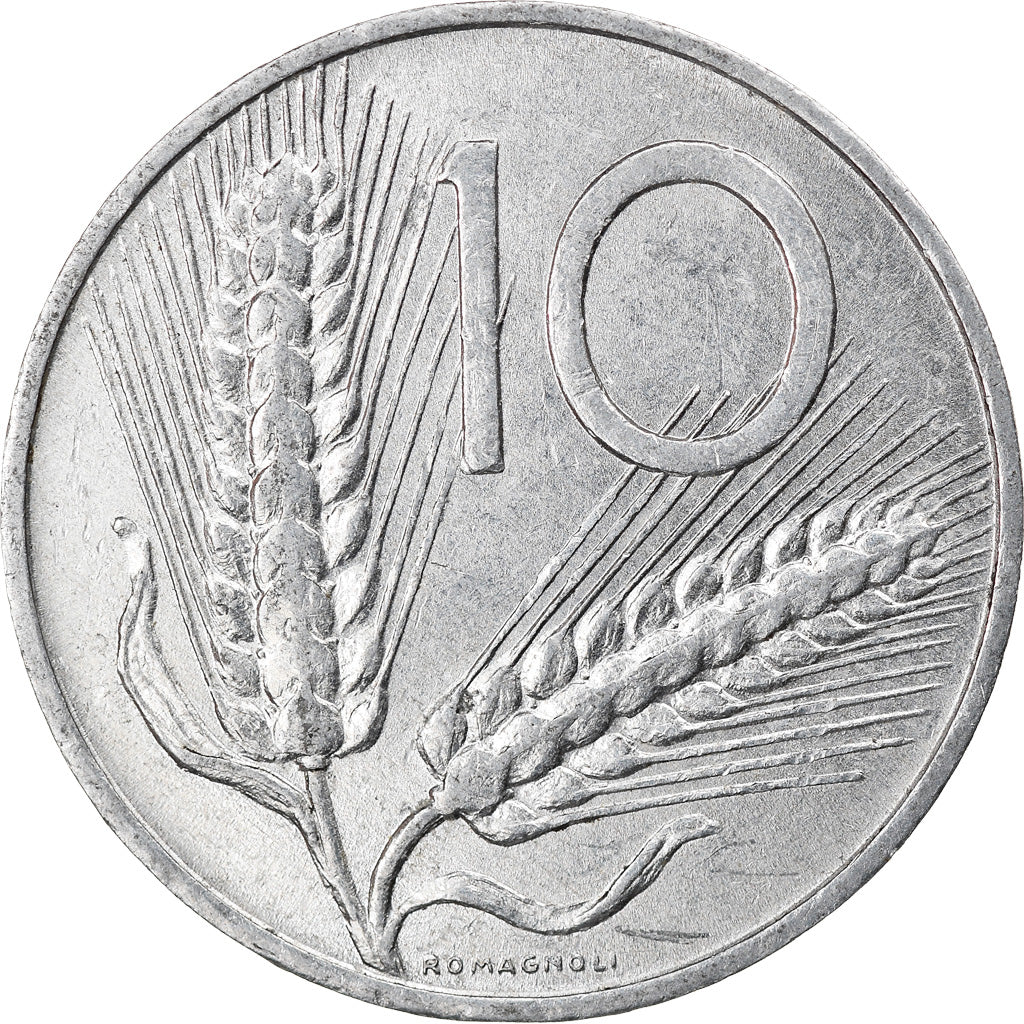 Moneda, Italia, 10 Lire, 1979, Rome, BC+, Aluminio, KM:93