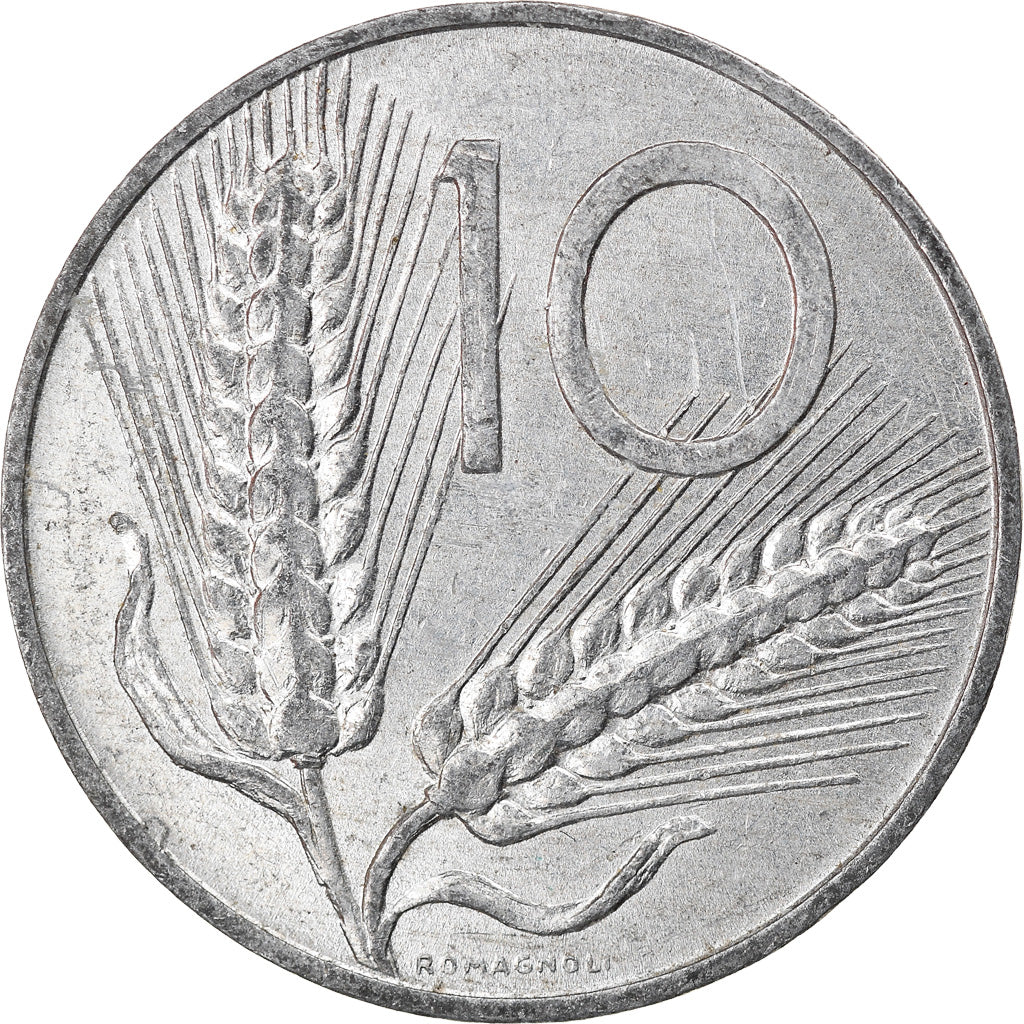 Moneta, Włochy, 10 Lire, 1979, Rome, VF(20-25), Aluminium, KM:93