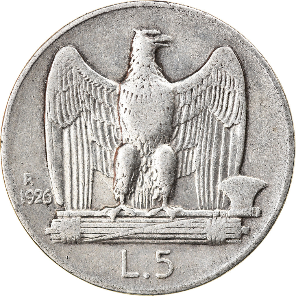 Monnaie, Italie, Vittorio Emanuele III, 5 Lire, 1926, Rome, TTB, Argent, KM:67.1