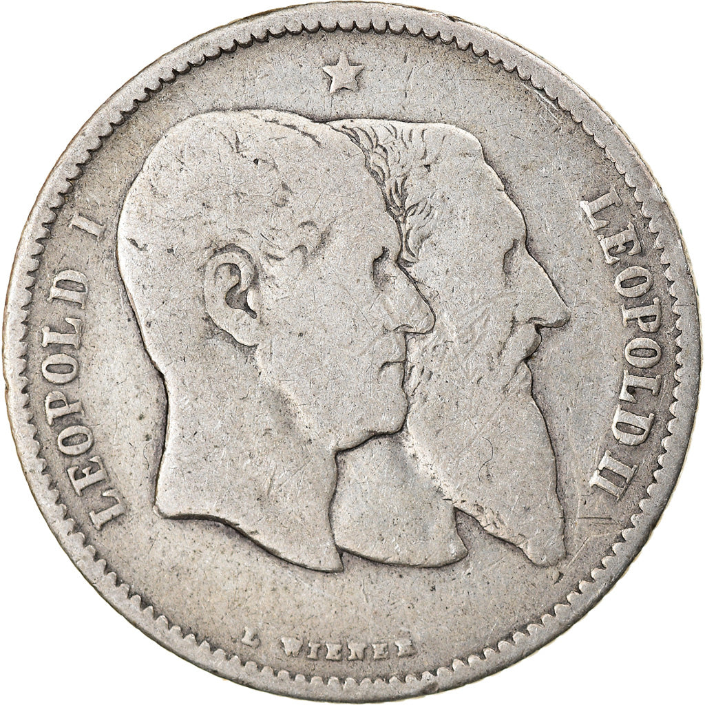 Coin, Belgium, Leopold II, Franc, 1880, VF(20-25), Silver, KM:38