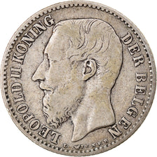 Coin, Belgium, Leopold II, Franc, 1887, VF(20-25), Silver, KM:29.2