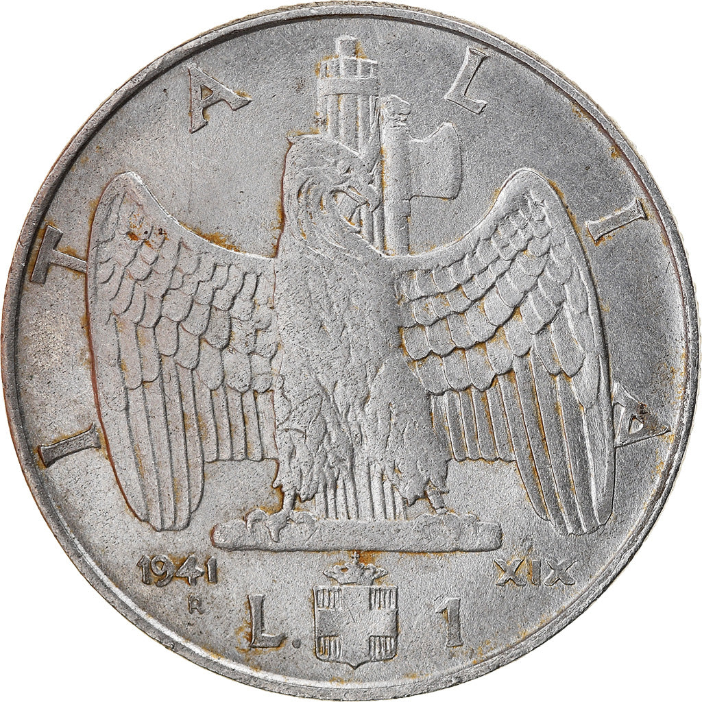 Coin, Italy, Vittorio Emanuele III, Lira, 1941, Rome, EF(40-45), Stainless