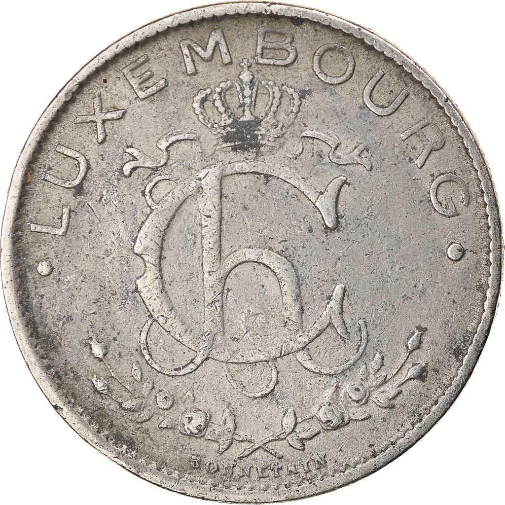 Moneda, Luxemburgo, Charlotte, Franc, 1924, BC+, Níquel, KM:35