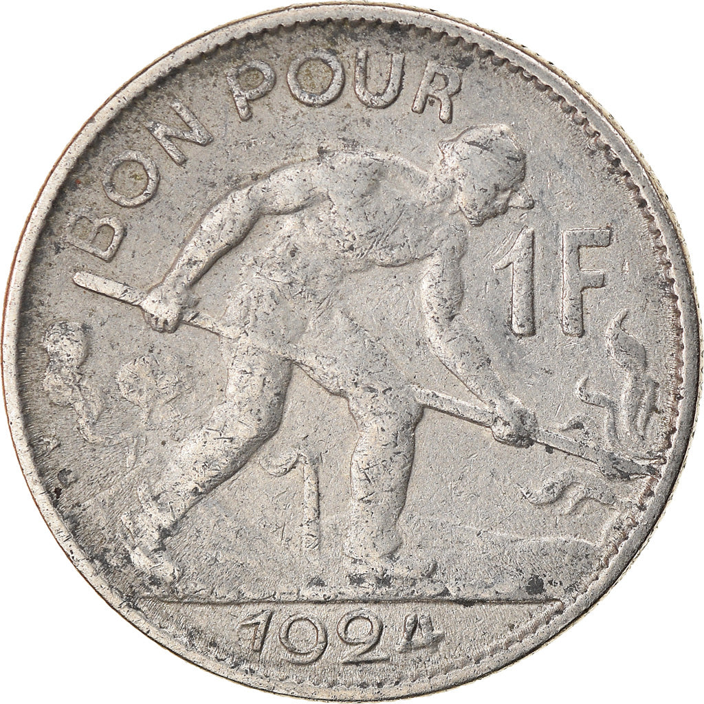 Moneda, Luxemburgo, Charlotte, Franc, 1924, BC+, Níquel, KM:35