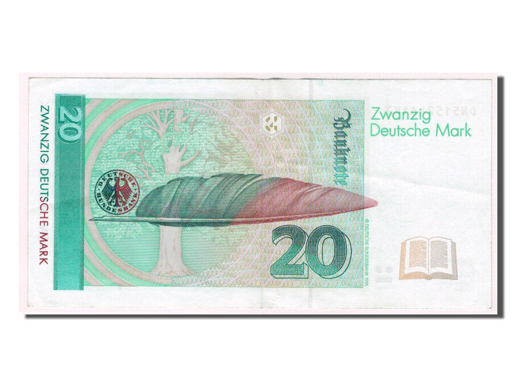 Banknote, GERMANY - FEDERAL REPUBLIC, 20 Deutsche Mark, 1993, AU(55-58)