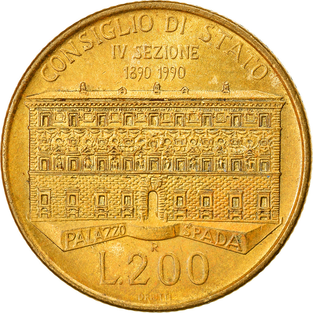 Moneda, Italia, 200 Lire, 1990, Rome, BC+, Aluminio - bronce, KM:135