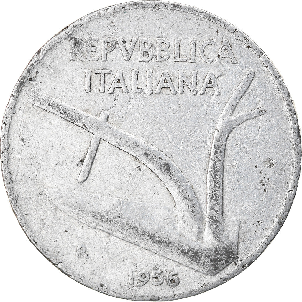 Monnaie, Italie, 10 Lire, 1956, Rome, TB, Aluminium, KM:93