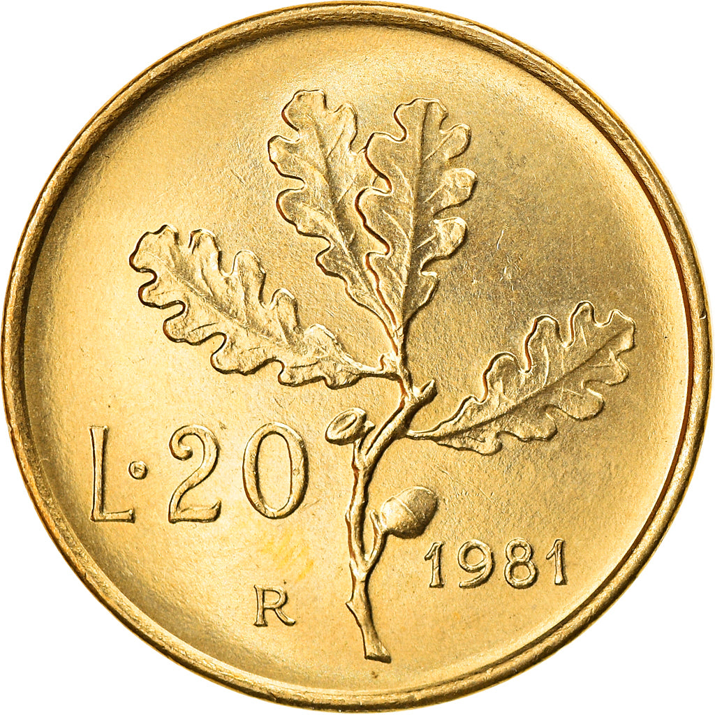 Monnaie, Italie, 20 Lire, 1981, Rome, SPL, Aluminum-Bronze, KM:97.2