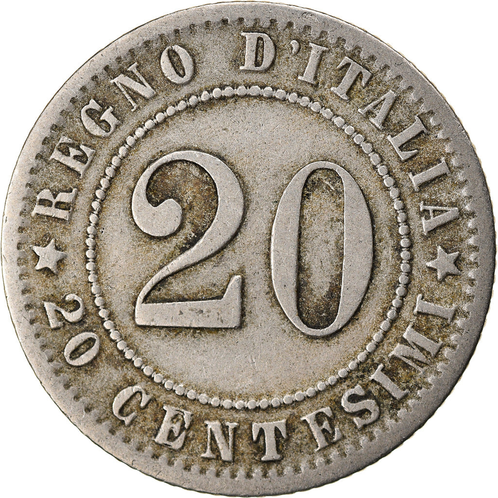 Monnaie, Italie, Umberto I, 20 Centesimi, 1895, Rome, TB+, Copper-nickel