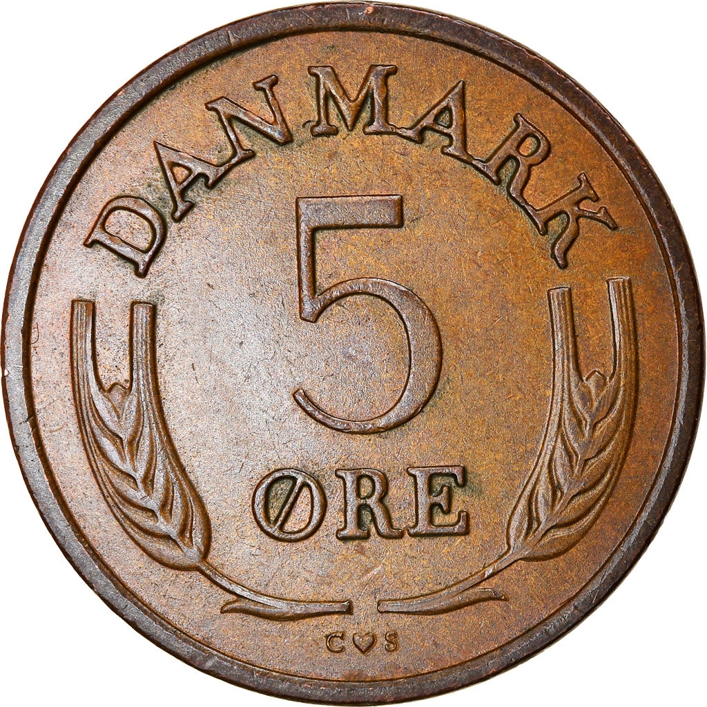 Monnaie, Danemark, Frederik IX, 5 Öre, 1969, Copenhagen, SUP, Bronze, KM:848.1