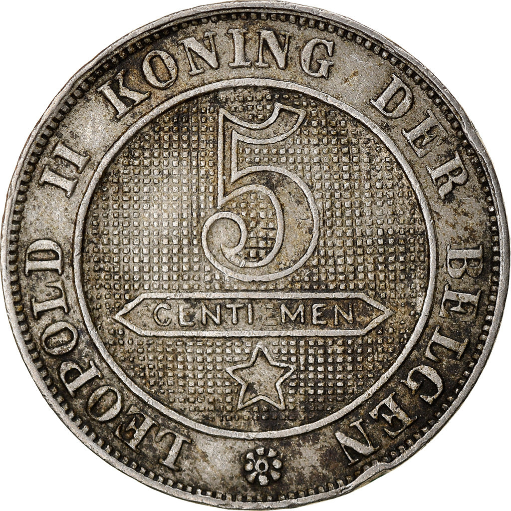 Coin, Belgium, Leopold II, 5 Centimes, 1894, VF(30-35), Copper-nickel, KM:41