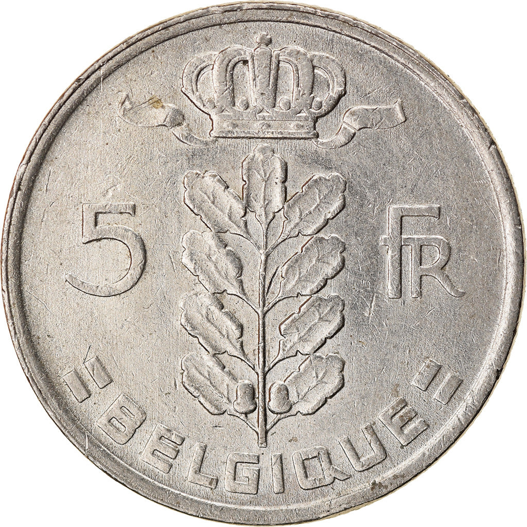 Coin, Belgium, 5 Francs, 5 Frank, 1978, Brussels, EF(40-45), Copper-nickel