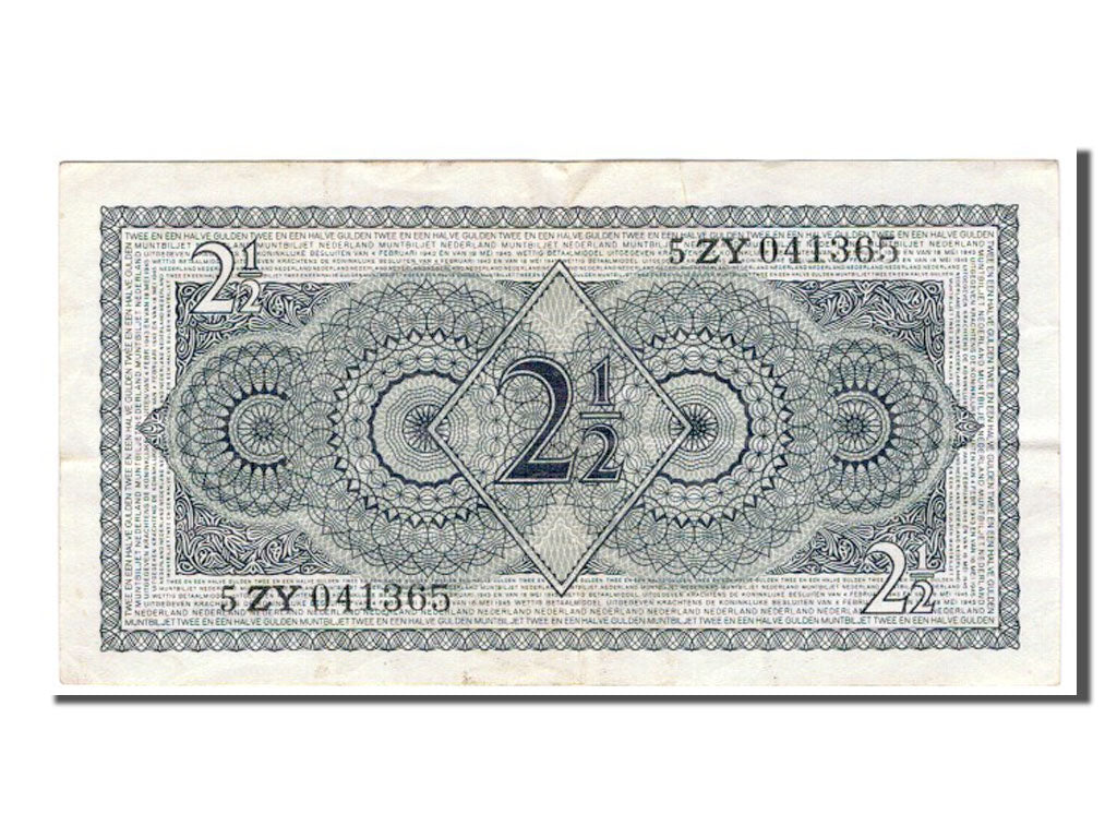 Netherlands, 2 1/2 Gulden, 1949, KM #73, AU(50-53), 5ZY