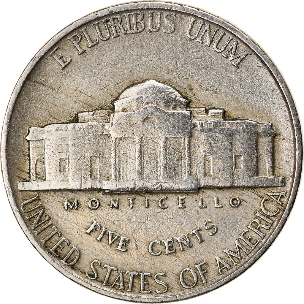 Monnaie, États-Unis, Jefferson Nickel, 5 Cents, 1941, U.S. Mint, Philadelphie