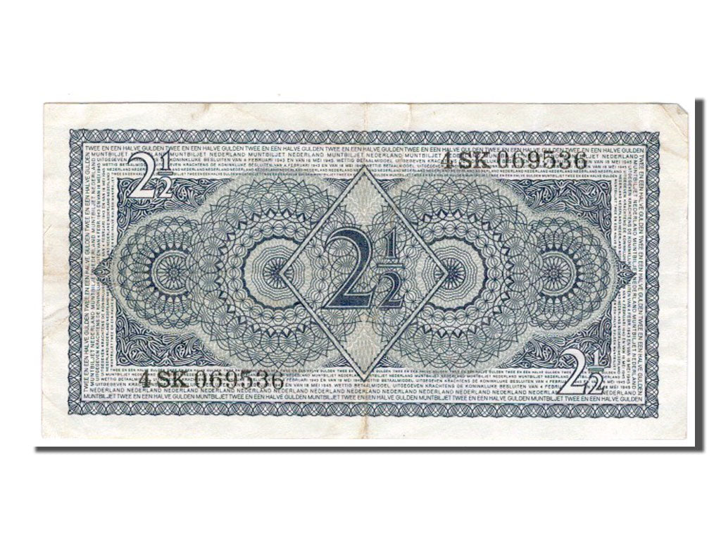 Netherlands, 2 1/2 Gulden, 1949, KM #73, AU(50-53), 4SK