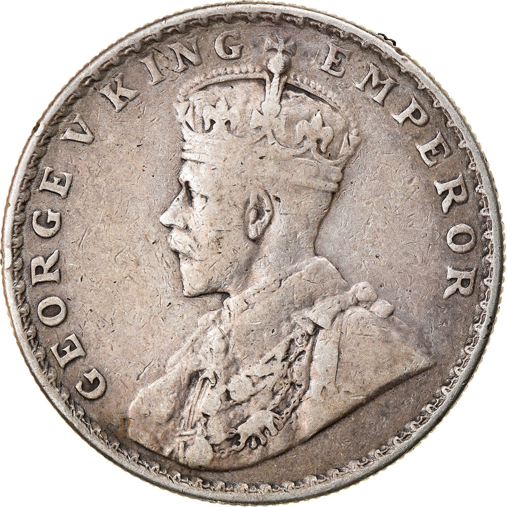 Coin, INDIA-BRITISH, George V, Rupee, 1917, VF(30-35), Silver, KM:524