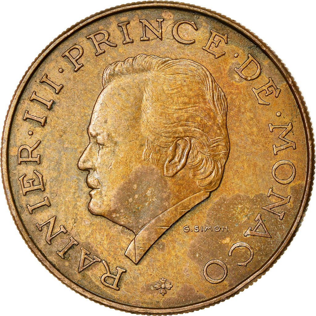 Coin, Monaco, Rainier III, 10 Francs, 1974, EF(40-45), Copper-Nickel-Aluminum