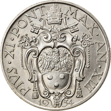 Coin, VATICAN CITY, Pius XI, Lira, 1934, Roma, MS(63), Nickel, KM:5