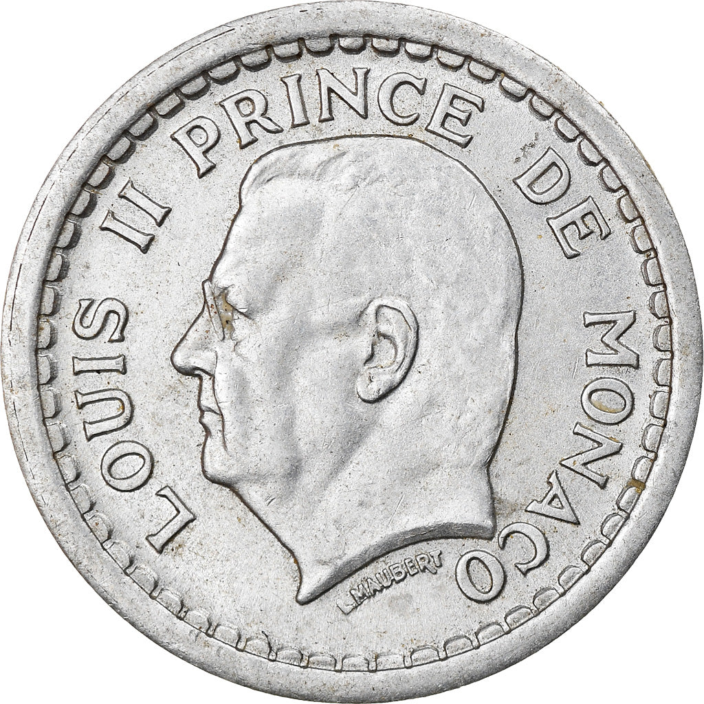 Moneta, Monaco, 1 Franc, Undated (1943), AU(50-53), Aluminium, Gadoury:MC131