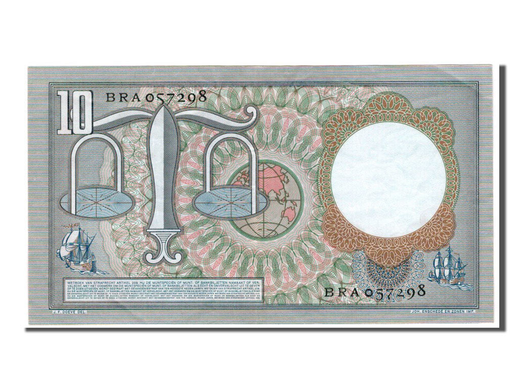 Banconote, Paesi Bassi, 10 Gulden, 1953, SPL-
