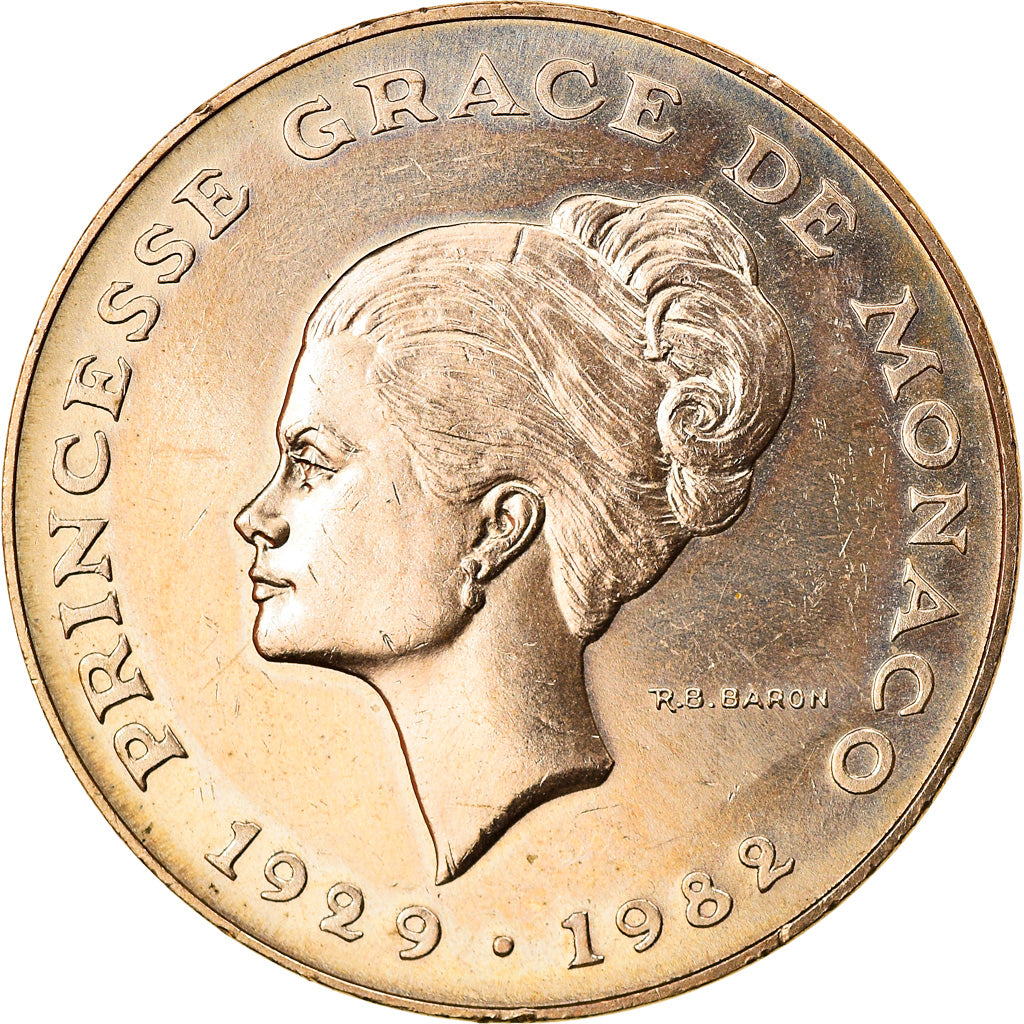 Monnaie, Monaco, Rainier III, 10 Francs, 1982, TTB+, Copper-Nickel-Aluminum