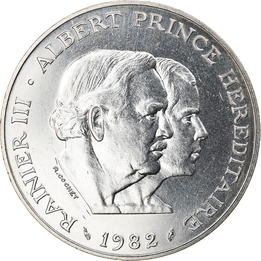 Münze, Monaco, Rainier III, 100 Francs, 1982, UNZ, Silber, KM:161