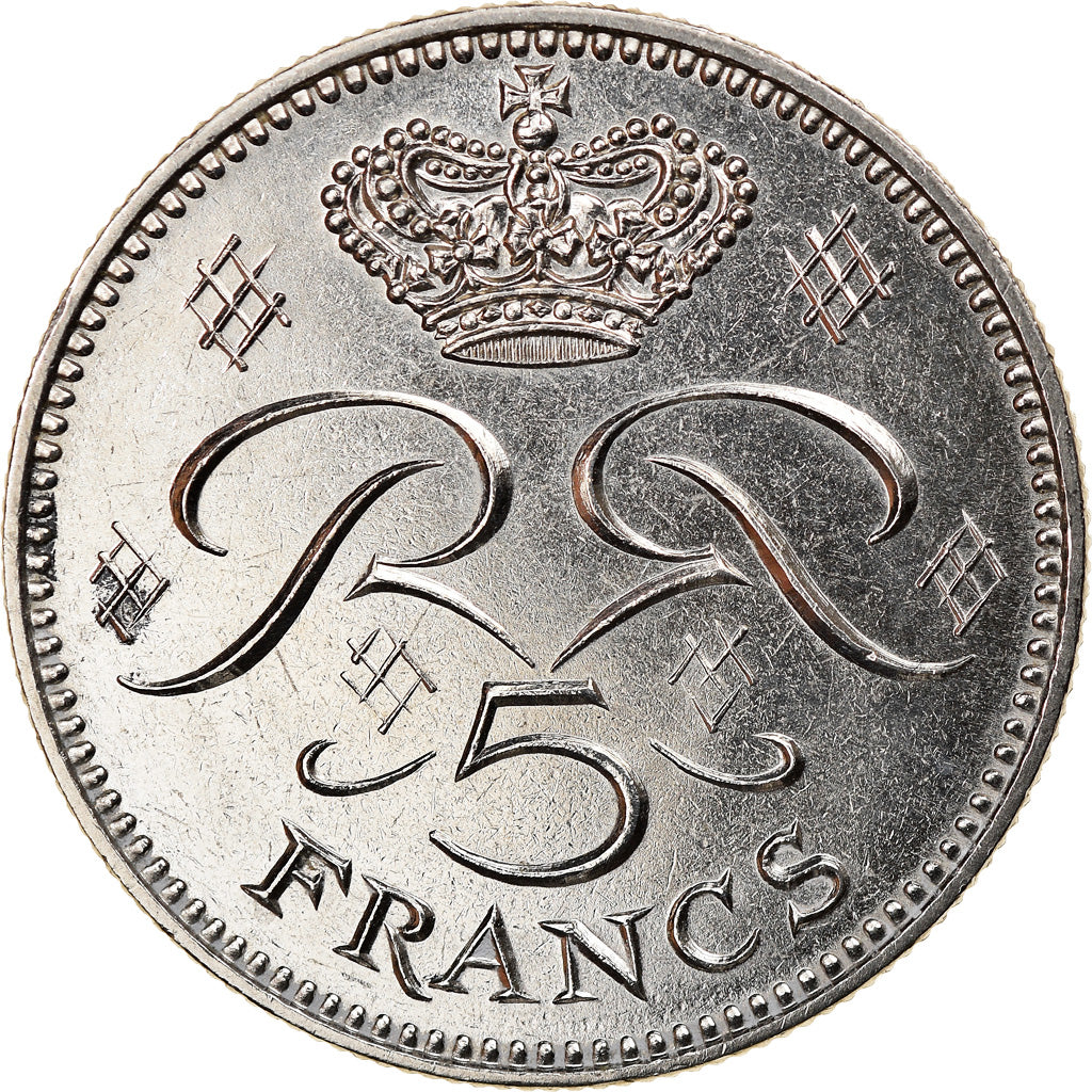 Coin, Monaco, Rainier III, 5 Francs, 1971, AU(55-58), Copper-nickel, KM:150