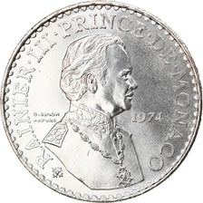 Coin, Monaco, Rainier III, 50 Francs, 1974, MS(63), Silver, KM:152.1