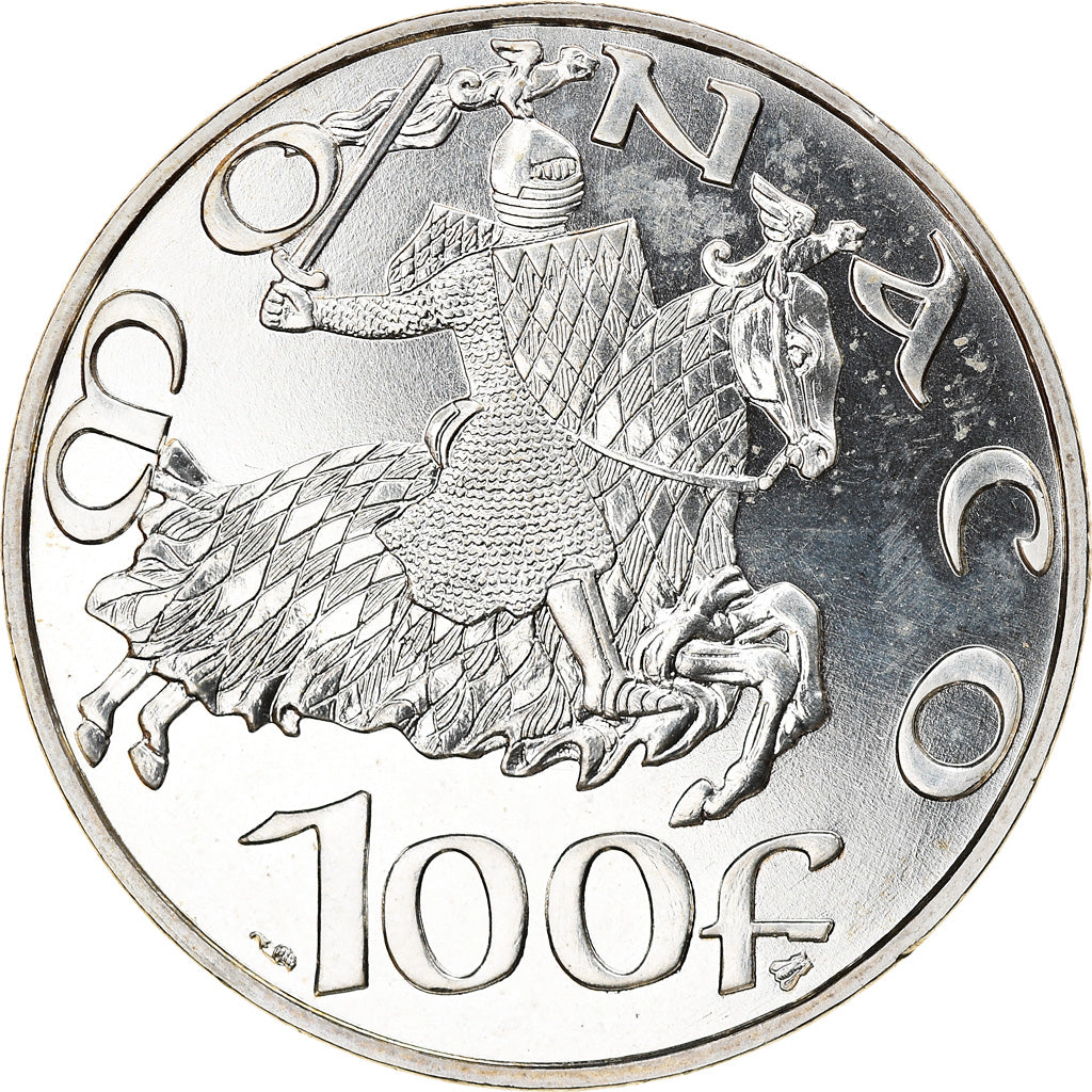 Coin, Monaco, Rainier III, 100 Francs, 1997, Paris, Malizia, MS(63), Silver