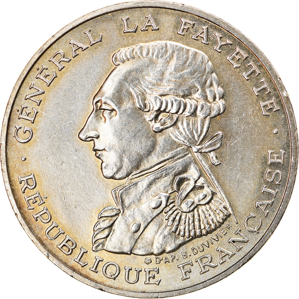 Coin, France, Lafayette, 100 Francs, 1987, EF(40-45), Silver, KM:962