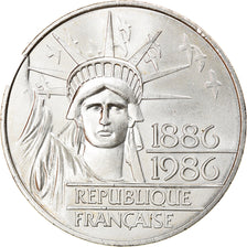 Coin, France, Statue de la Liberté, 100 Francs, 1986, Paris, MS(63), Silver