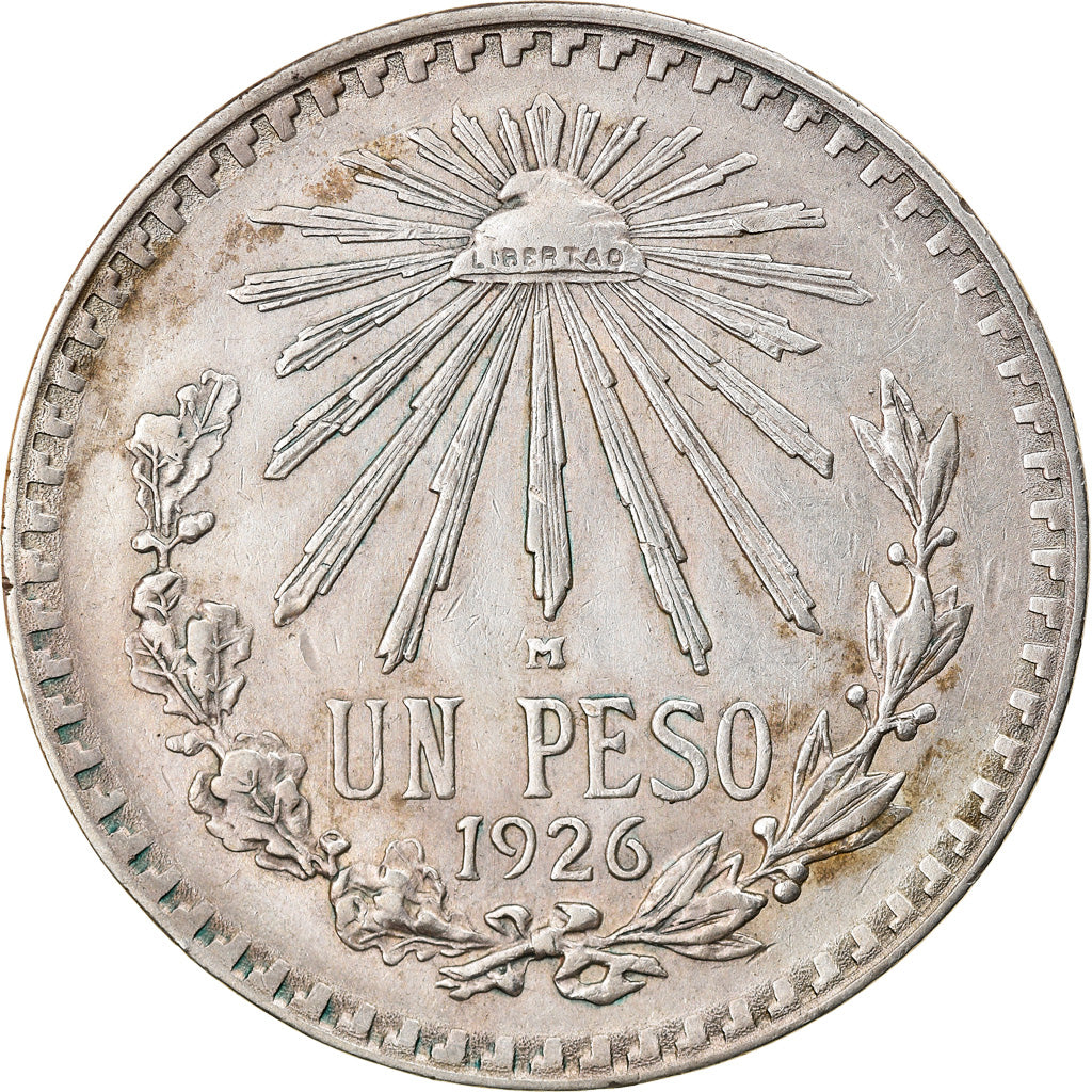 Münze, Mexiko, Peso, 1926, Mexico City, SS+, Silber, KM:455