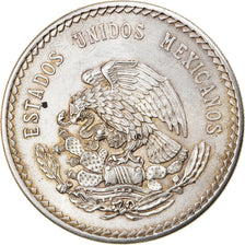 Moneda, México, 5 Pesos, 1947, Mexico City, MBC+, Plata, KM:465
