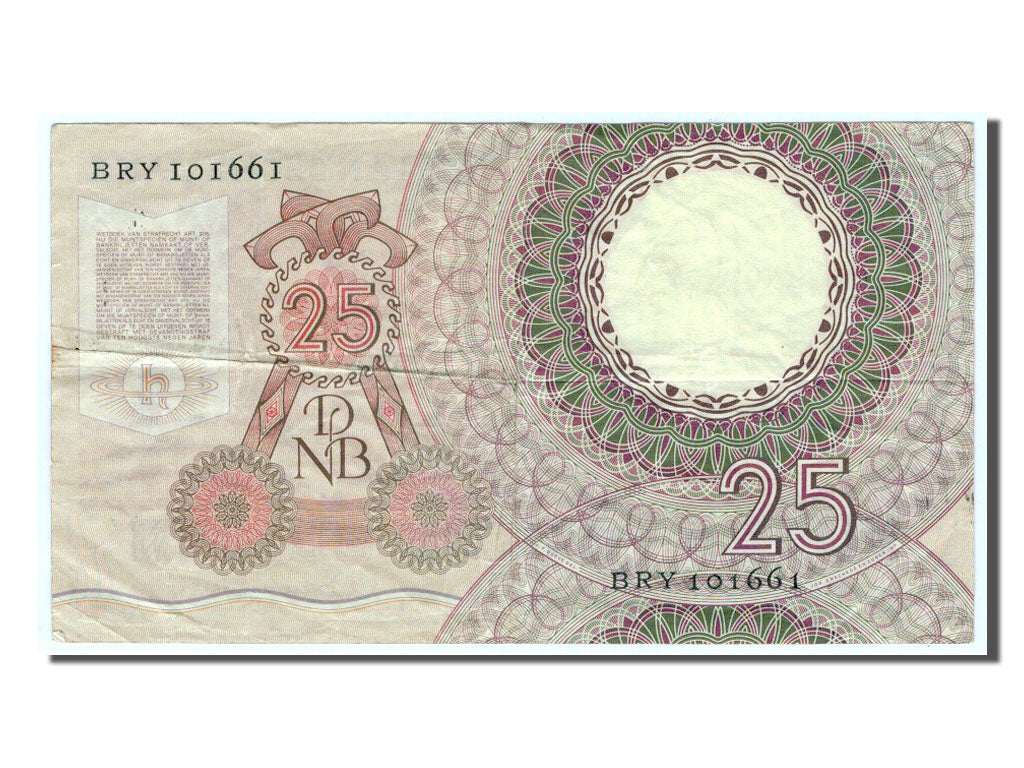 Netherlands, 25 Gulden, 1955, EF(40-45), BRY