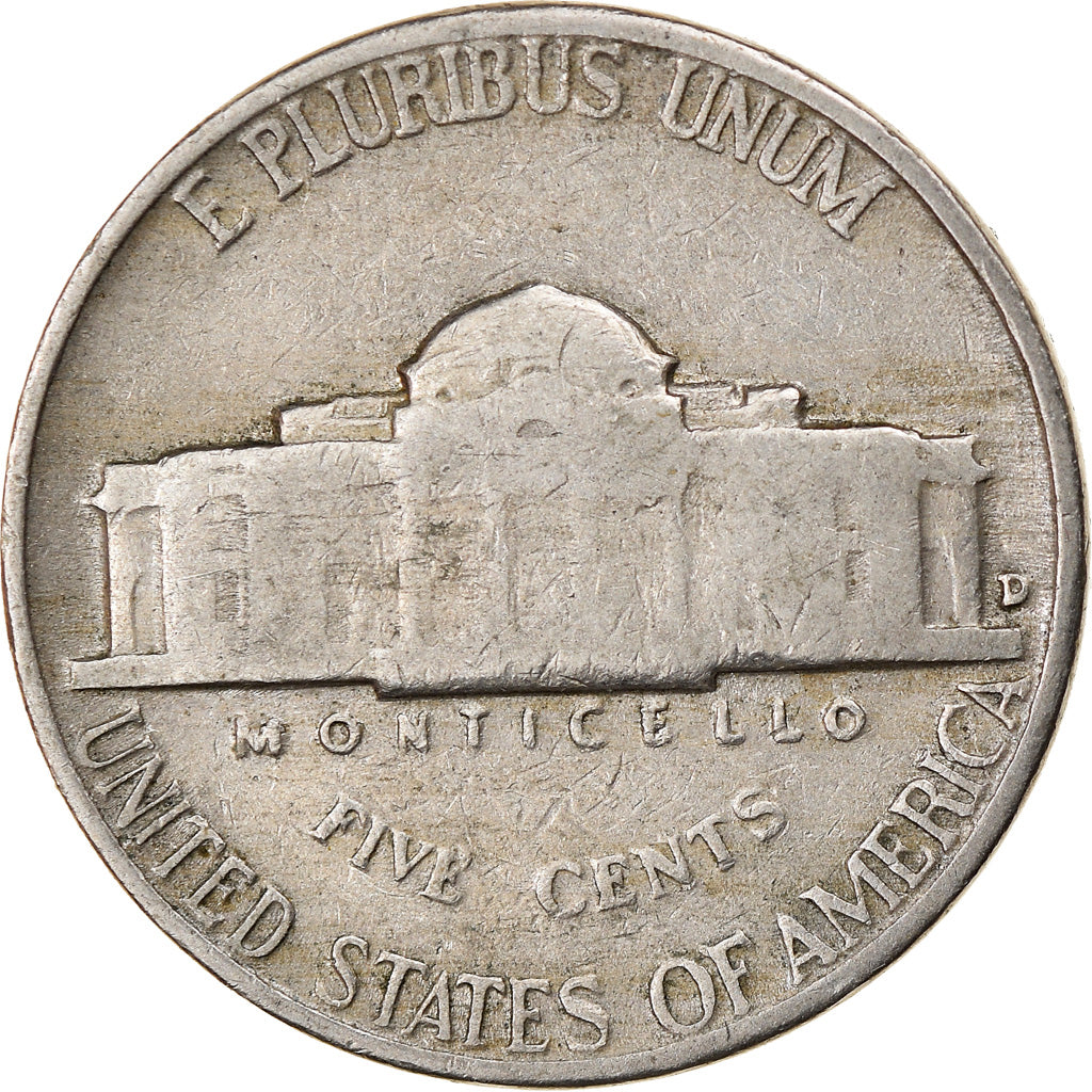 Moneta, Stati Uniti, Jefferson Nickel, 5 Cents, 1955, U.S. Mint, Denver, MB