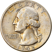 Coin, United States, Washington Quarter, Quarter, 1942, U.S. Mint, Philadelphia