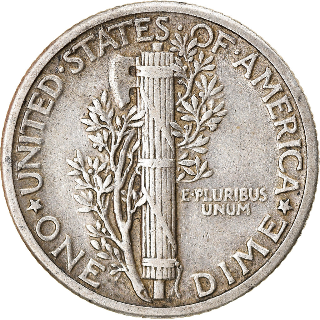 Moneta, USA, Mercury Dime, Dime, 1929, U.S. Mint, Philadelphia, VF(30-35)