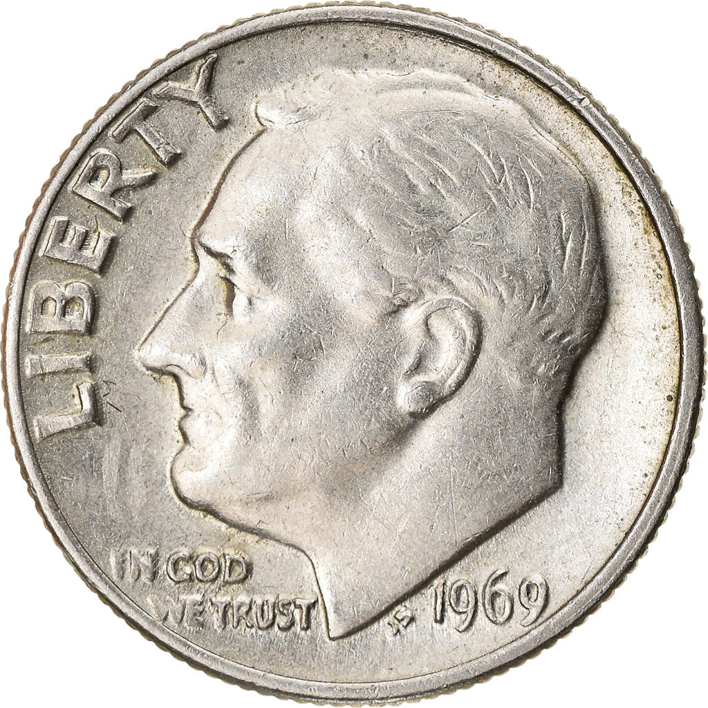 Münze, Vereinigte Staaten, Roosevelt Dime, Dime, 1969, U.S. Mint, Philadelphia