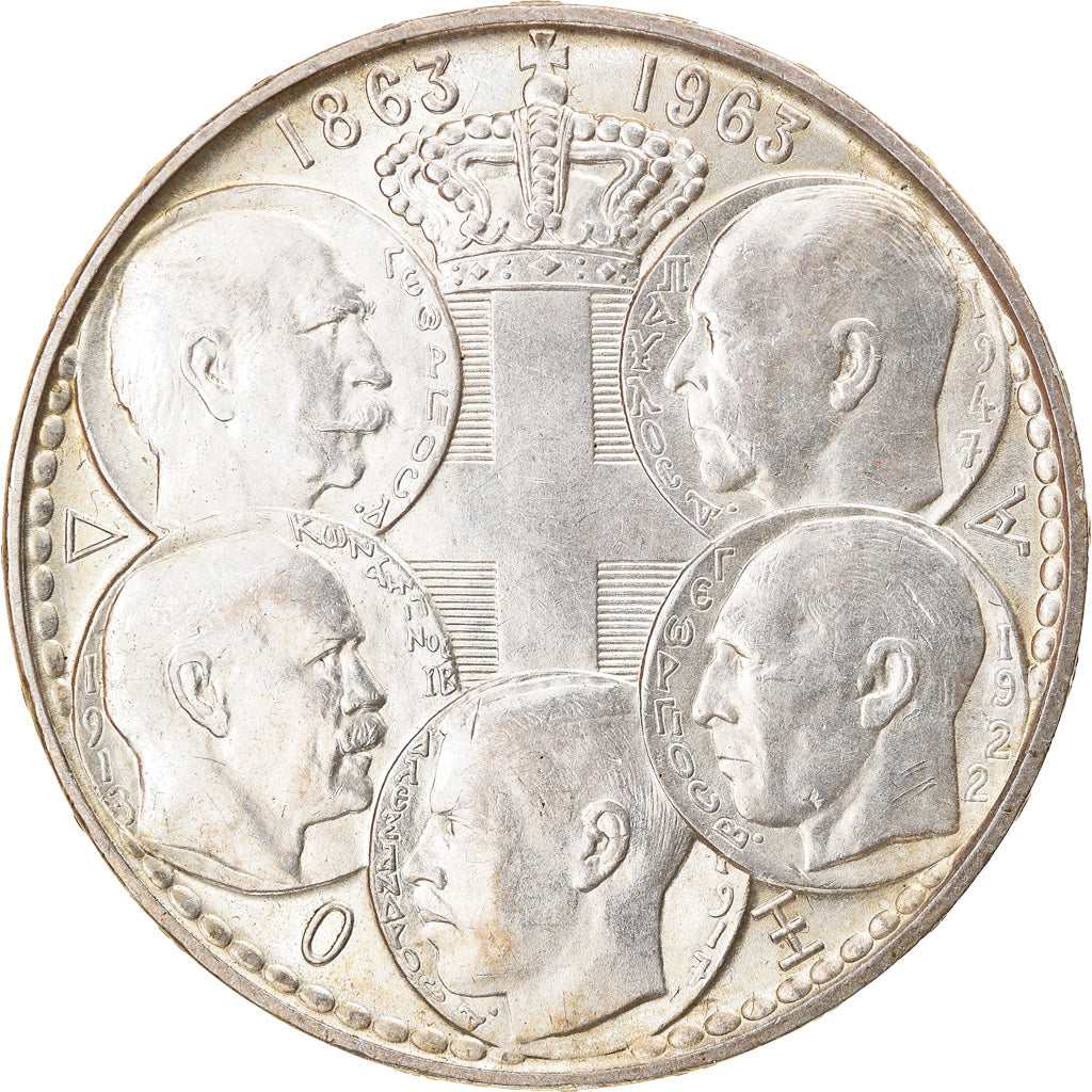 Coin, Greece, Paul I, 30 Drachmai, 1963, AU(55-58), Silver, KM:86