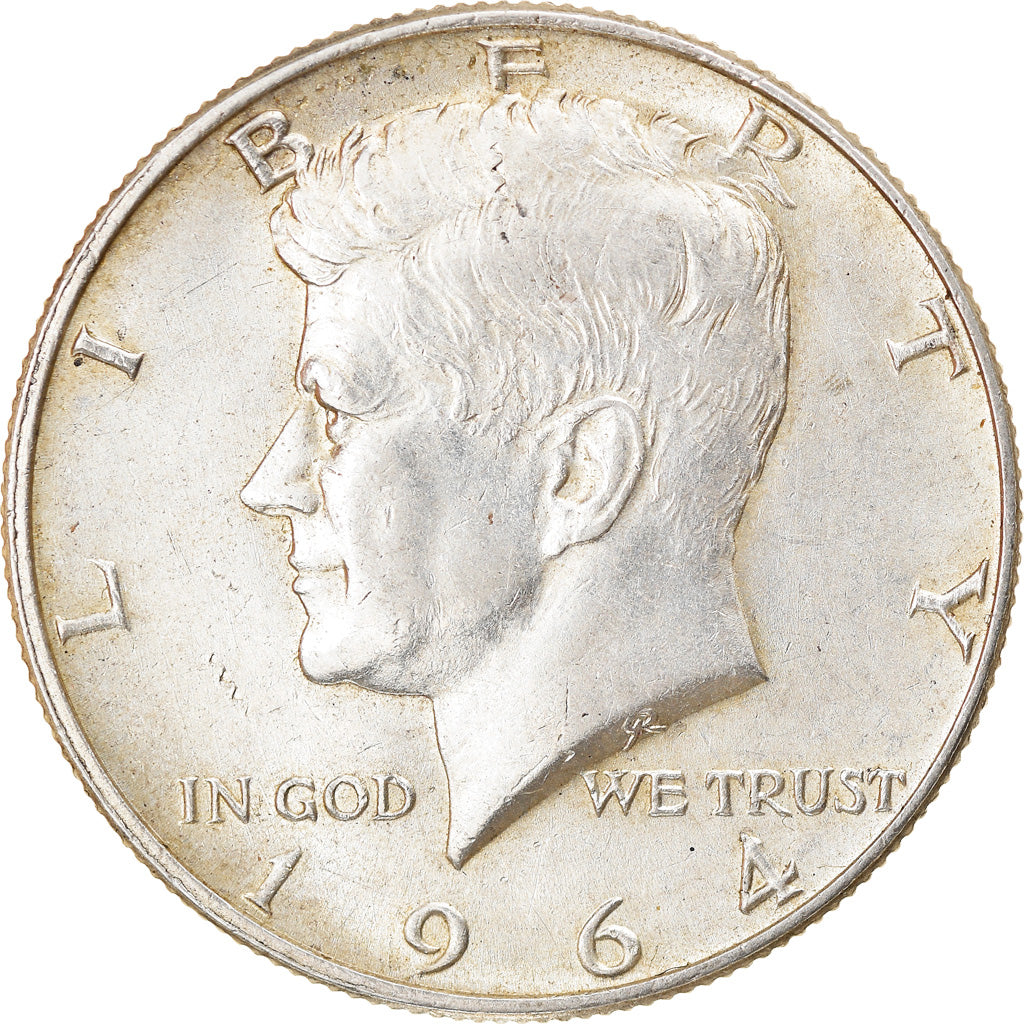 Coin, United States, Kennedy Half Dollar, Half Dollar, 1964, U.S. Mint