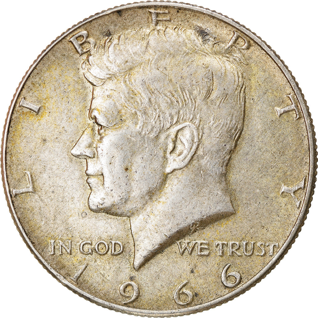 Coin, United States, Kennedy Half Dollar, Half Dollar, 1966, U.S. Mint