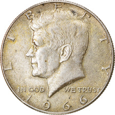Coin, United States, Kennedy Half Dollar, Half Dollar, 1966, U.S. Mint