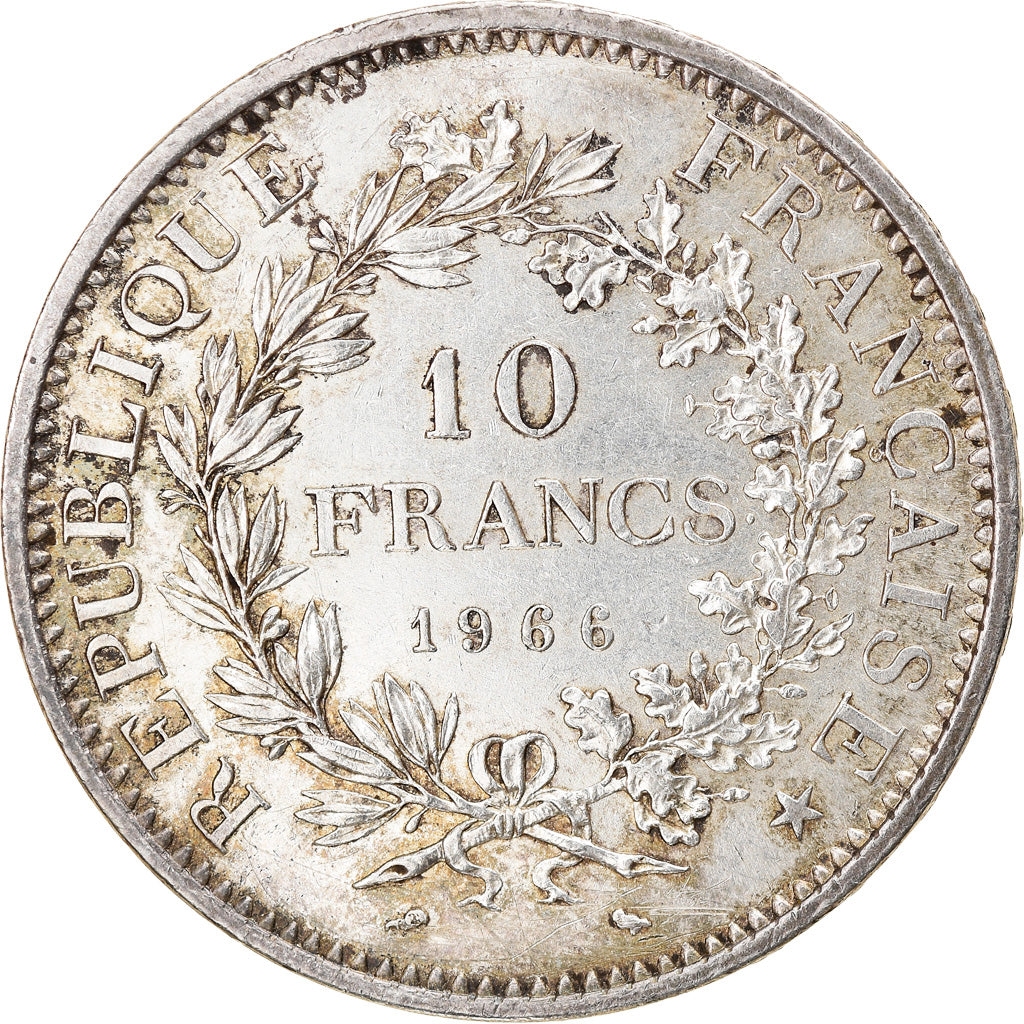 Coin, France, Hercule, 10 Francs, 1966, Paris, EF(40-45), Silver, KM:932