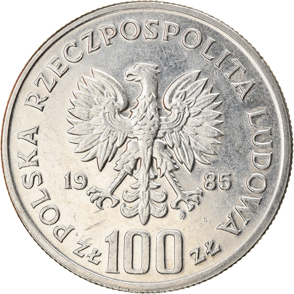 Monnaie, Pologne, 100 Zlotych, 1985, Warsaw, TTB, Nickel plated steel, KM:157