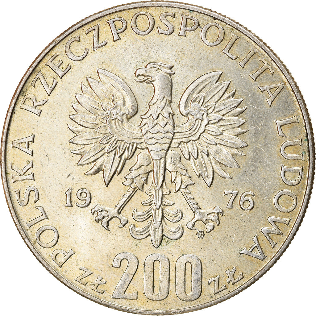 Moneta, Polonia, 200 Zlotych, 1976, Warsaw, BB, Argento, KM:86