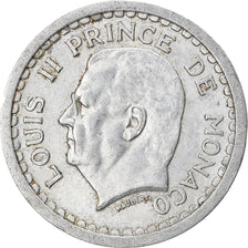 Coin, Monaco, 1 Franc, Undated (1943), EF(40-45), Aluminum, Gadoury:MC131
