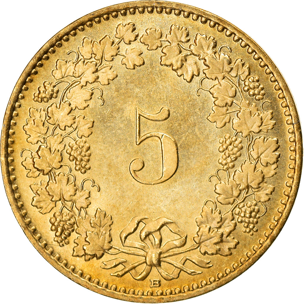 Coin, Switzerland, 5 Rappen, 2004, Bern, BE, MS(63), Aluminum-Bronze, KM:26c