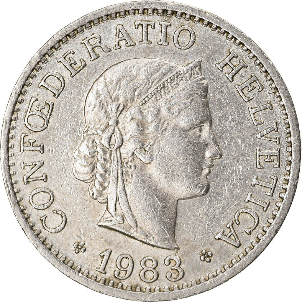 Coin, Switzerland, 10 Rappen, 1983, Bern, EF(40-45), Copper-nickel, KM:27