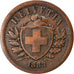 Coin, Switzerland, 2 Rappen, 1883, Bern, EF(40-45), Bronze, KM:4.1